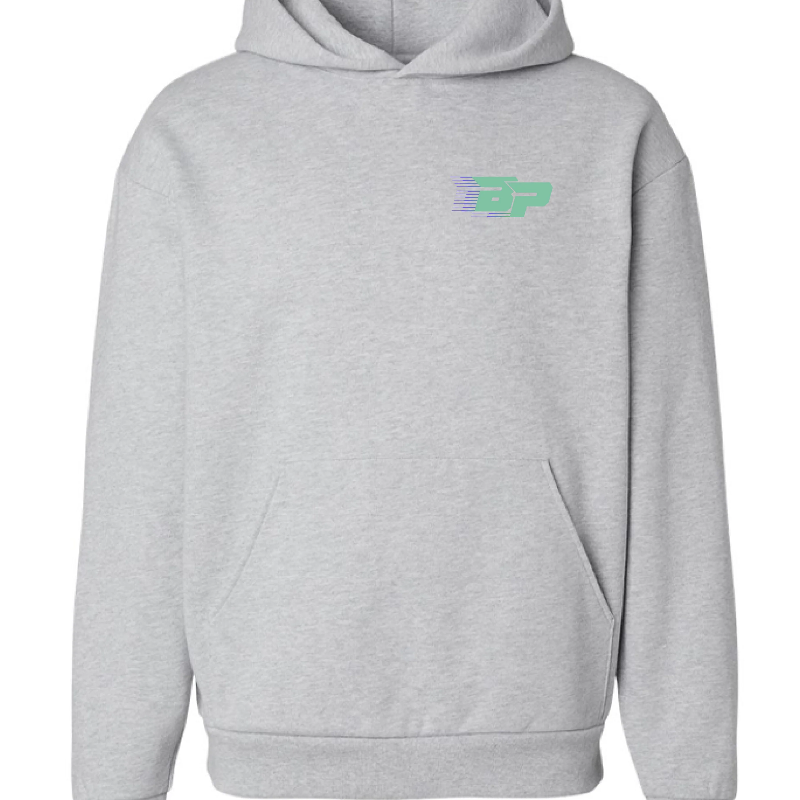 BP Heavyweight Hoodie - Teal Trailing BP - Image 10