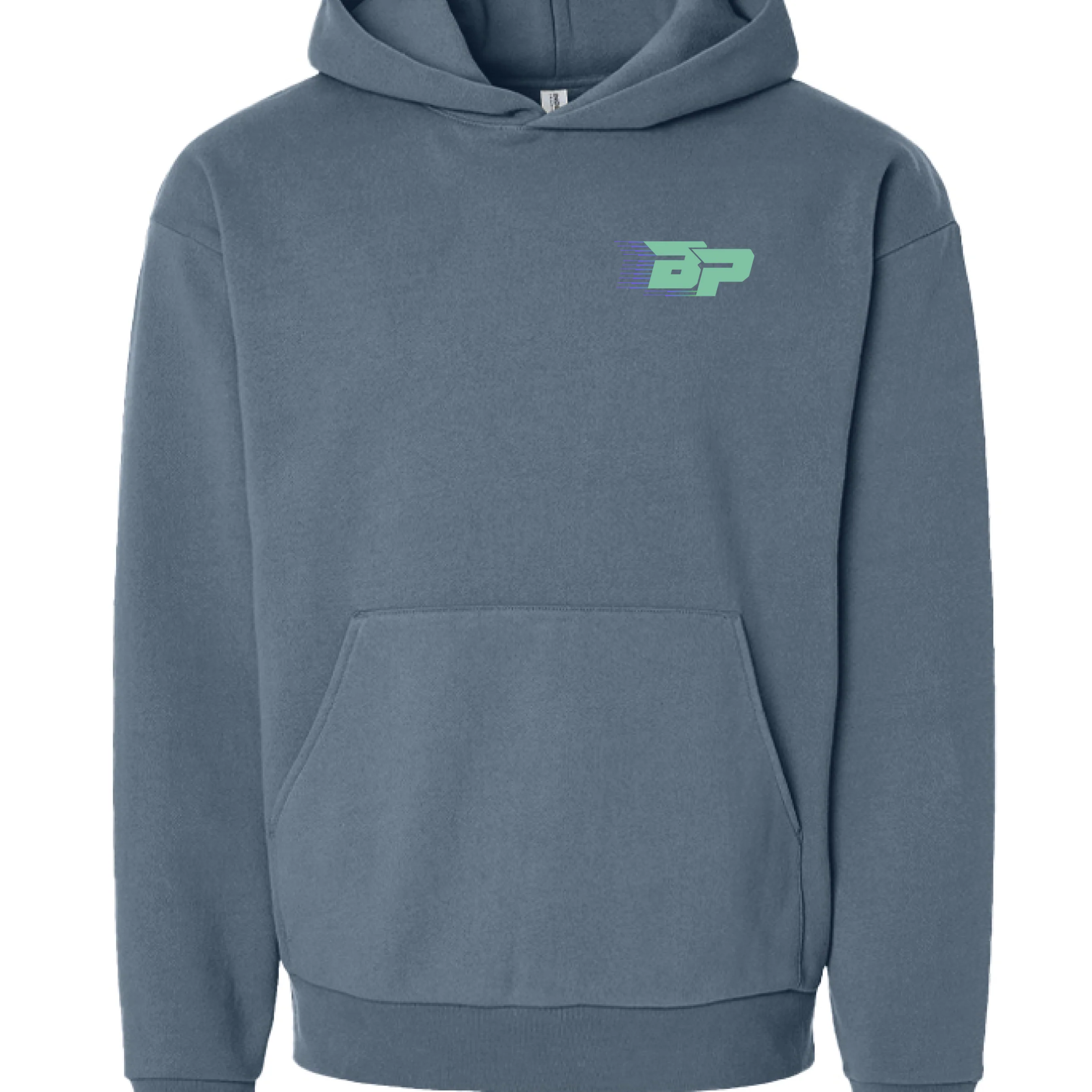 BP Heavyweight Hoodie - Teal Trailing BP - Image 13