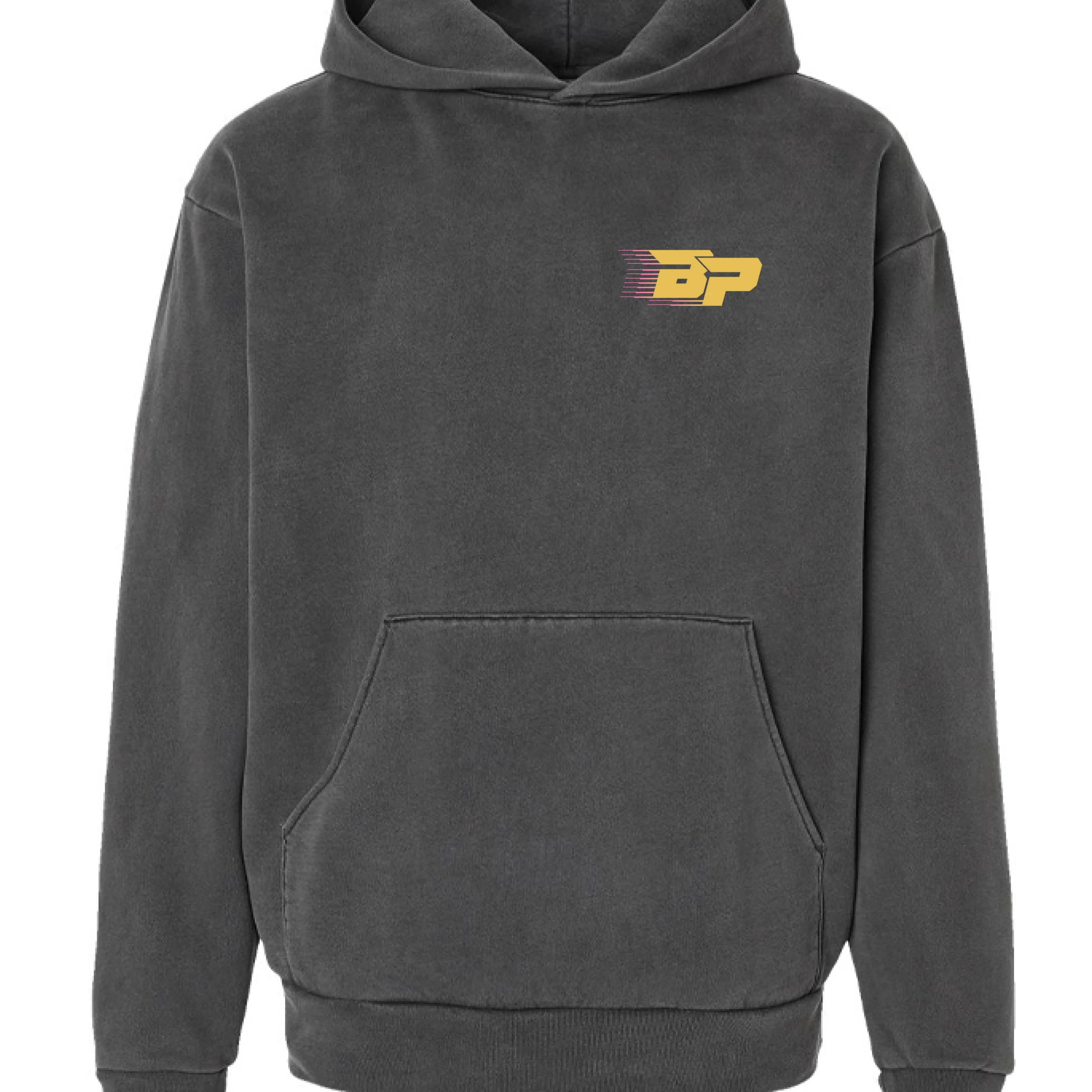 BP Heavyweight Hoodie - Gold Trailing BP - Image 4