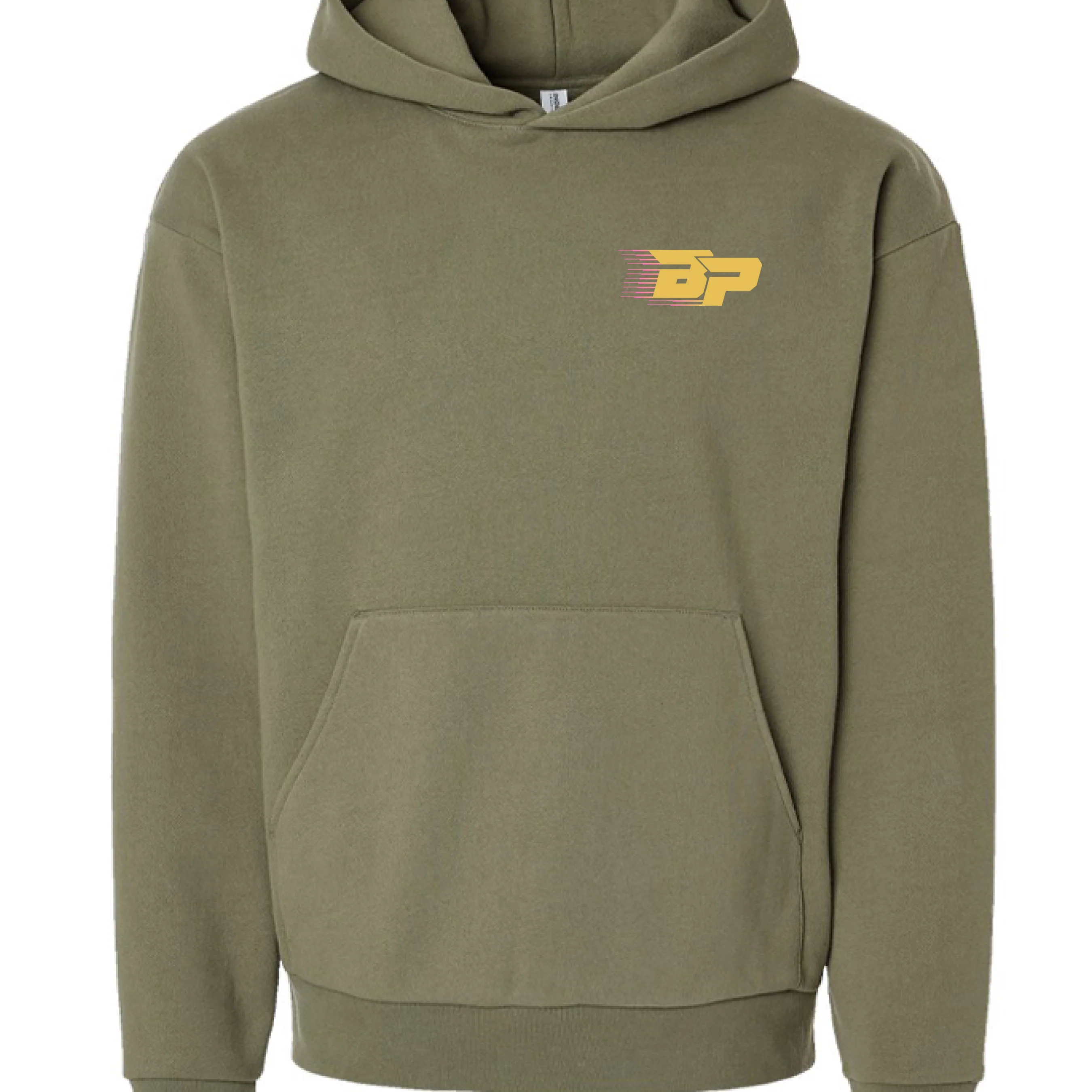 BP Heavyweight Hoodie - Gold Trailing BP - Image 7