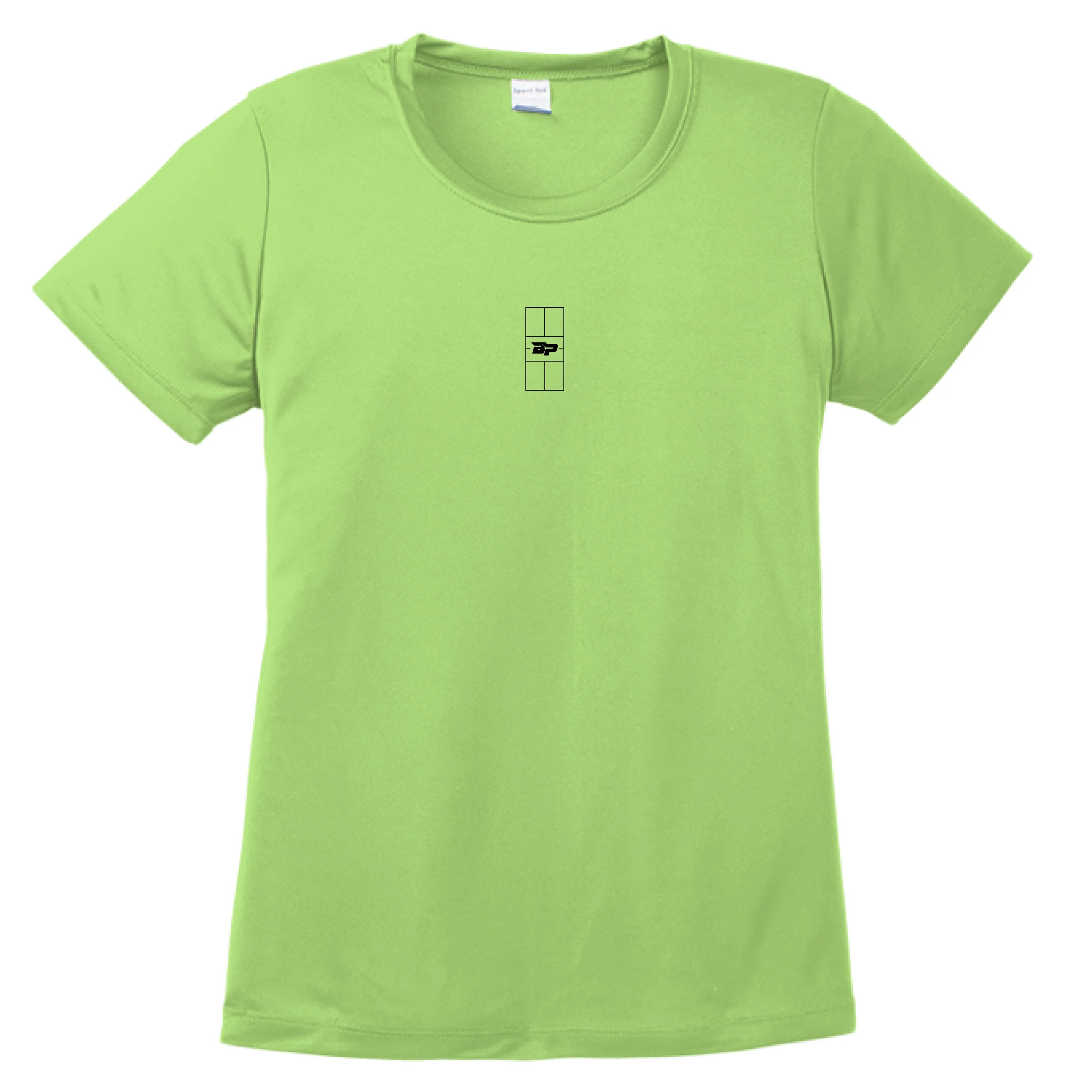 Women's Performance Tee - Court Drip Black Logo - Image 10