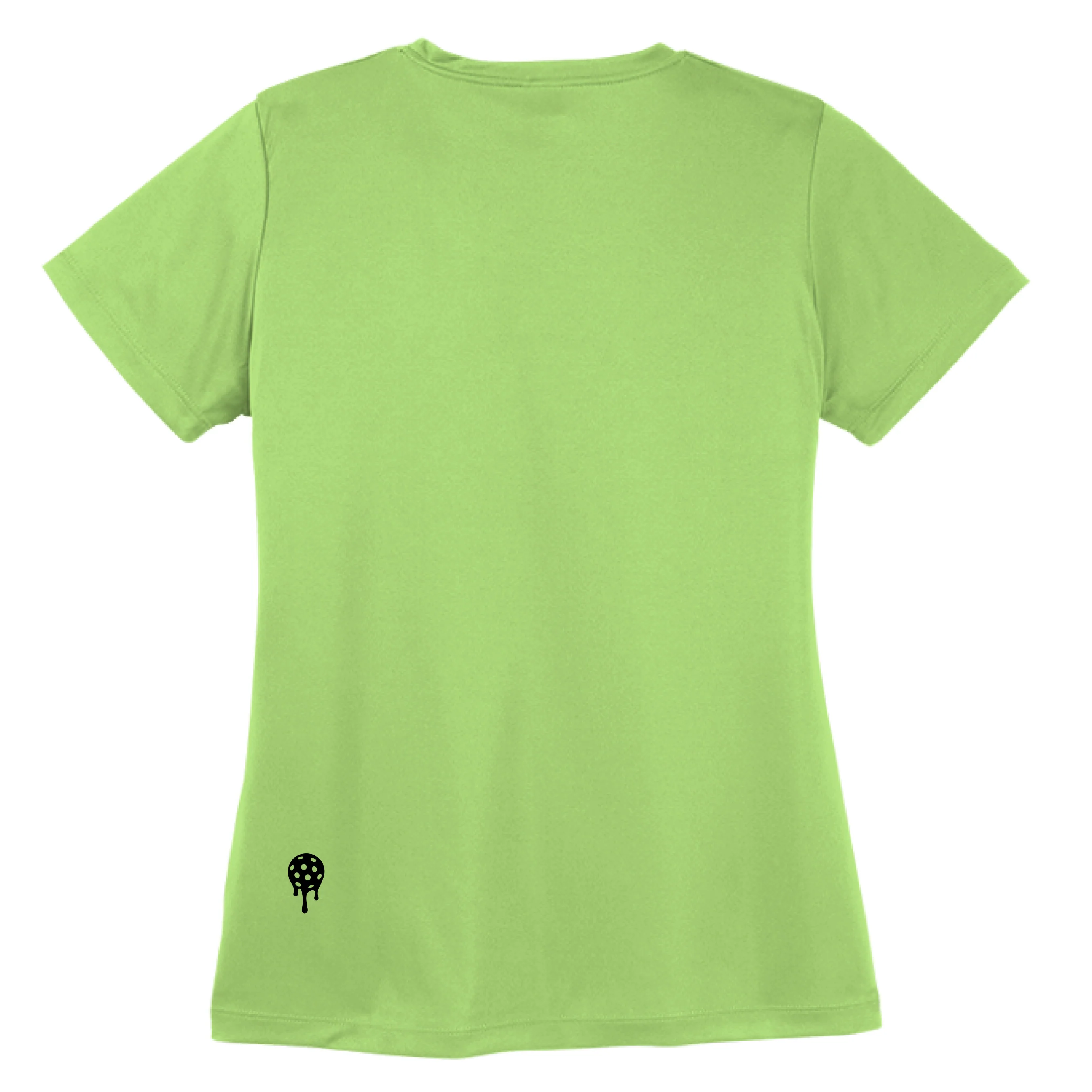 Women's Performance Tee - Court Drip Black Logo - Image 11