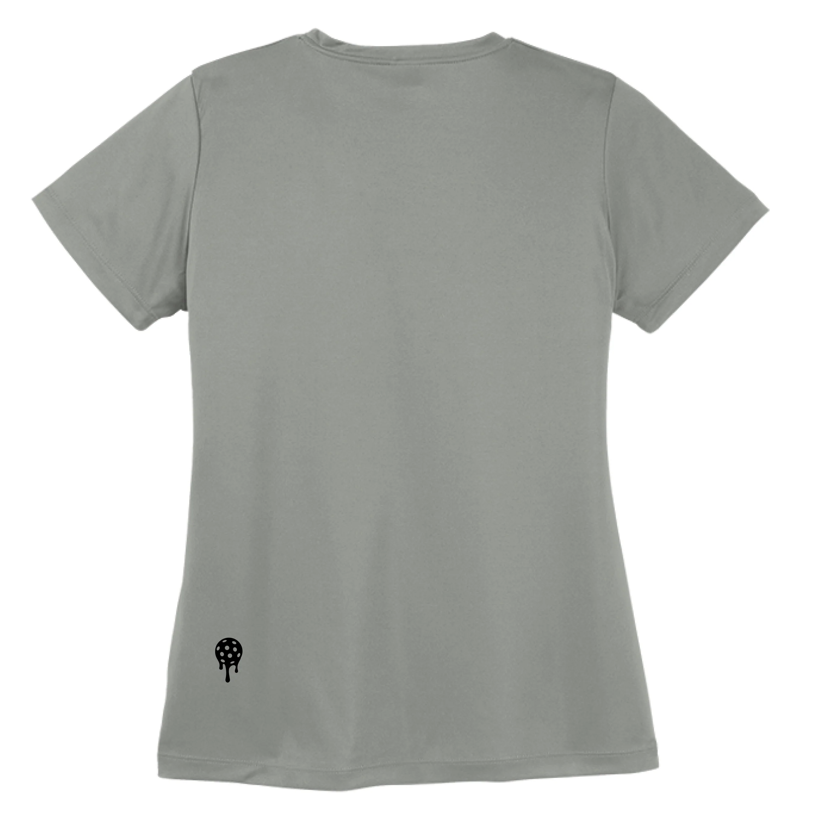 Women's Performance Tee - Court Drip Black Logo - Image 14