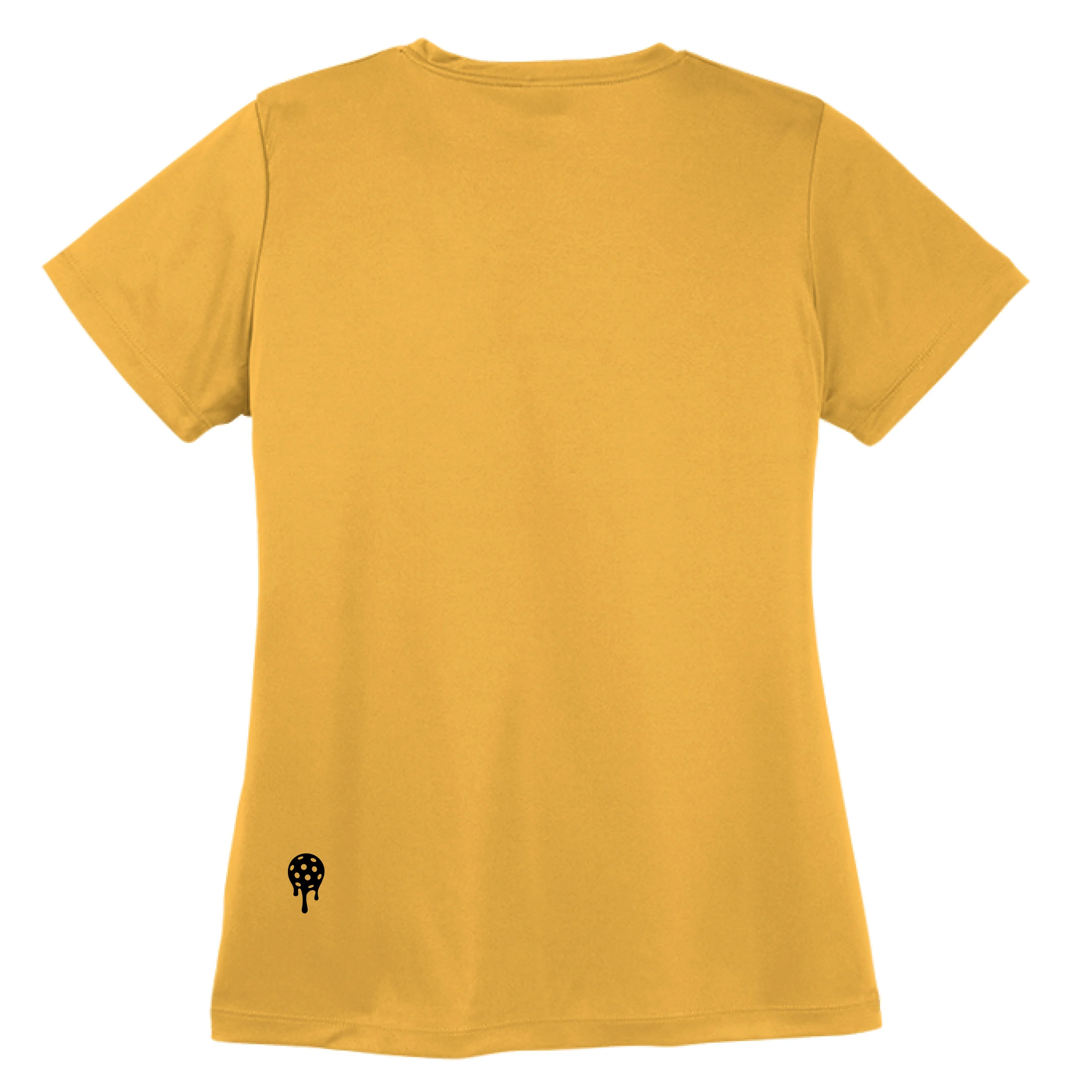Women's Performance Tee - Court Drip Black Logo - Image 17
