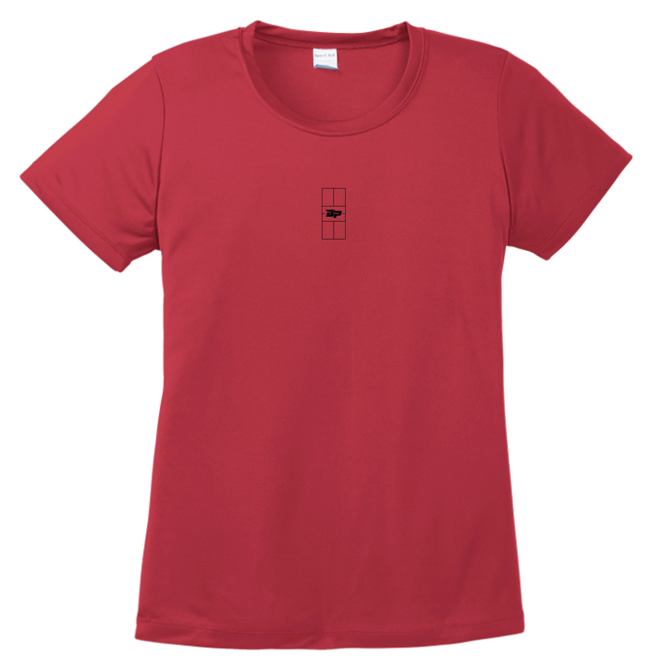 Women's Performance Tee - Court Drip Black Logo - Image 19