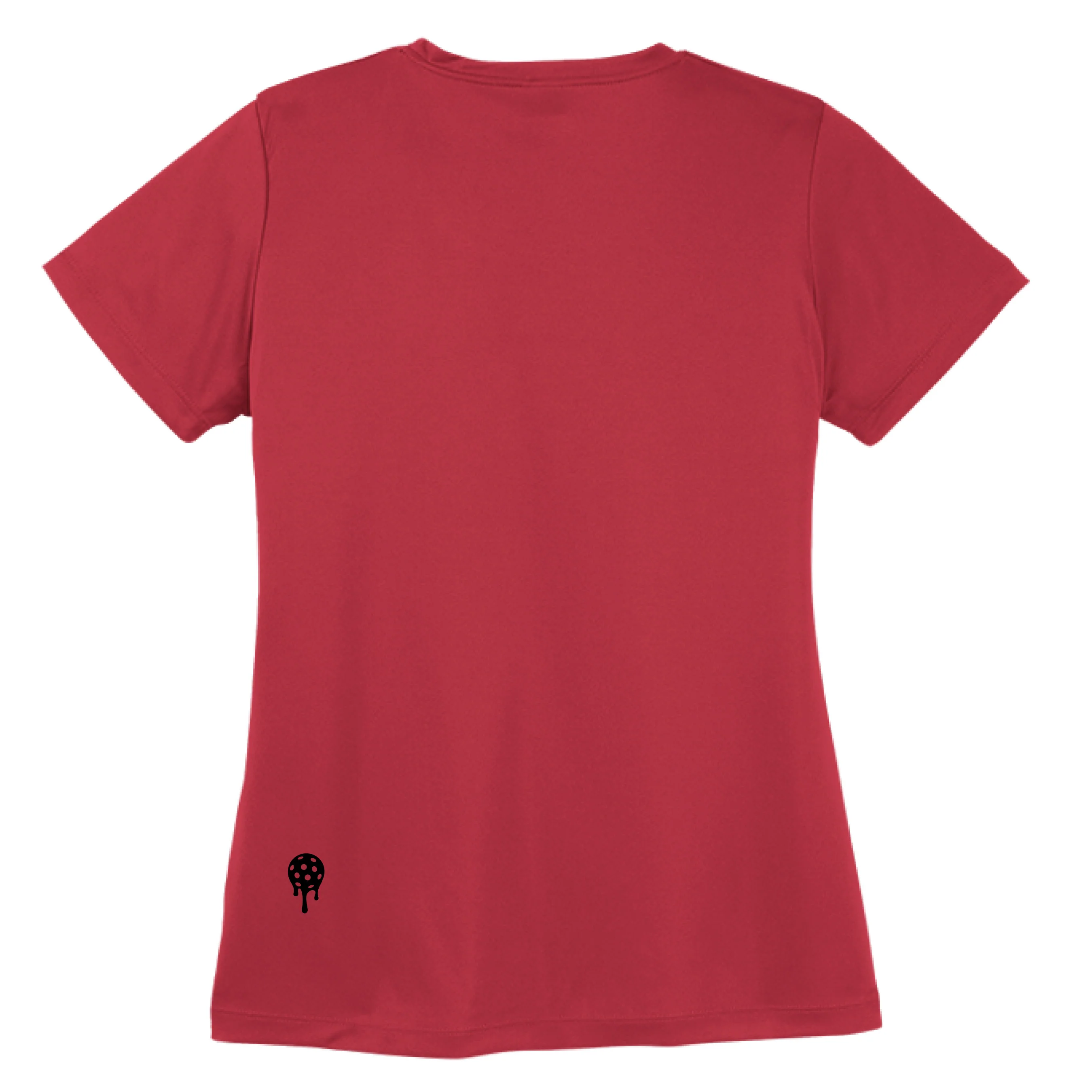 Women's Performance Tee - Court Drip Black Logo - Image 20