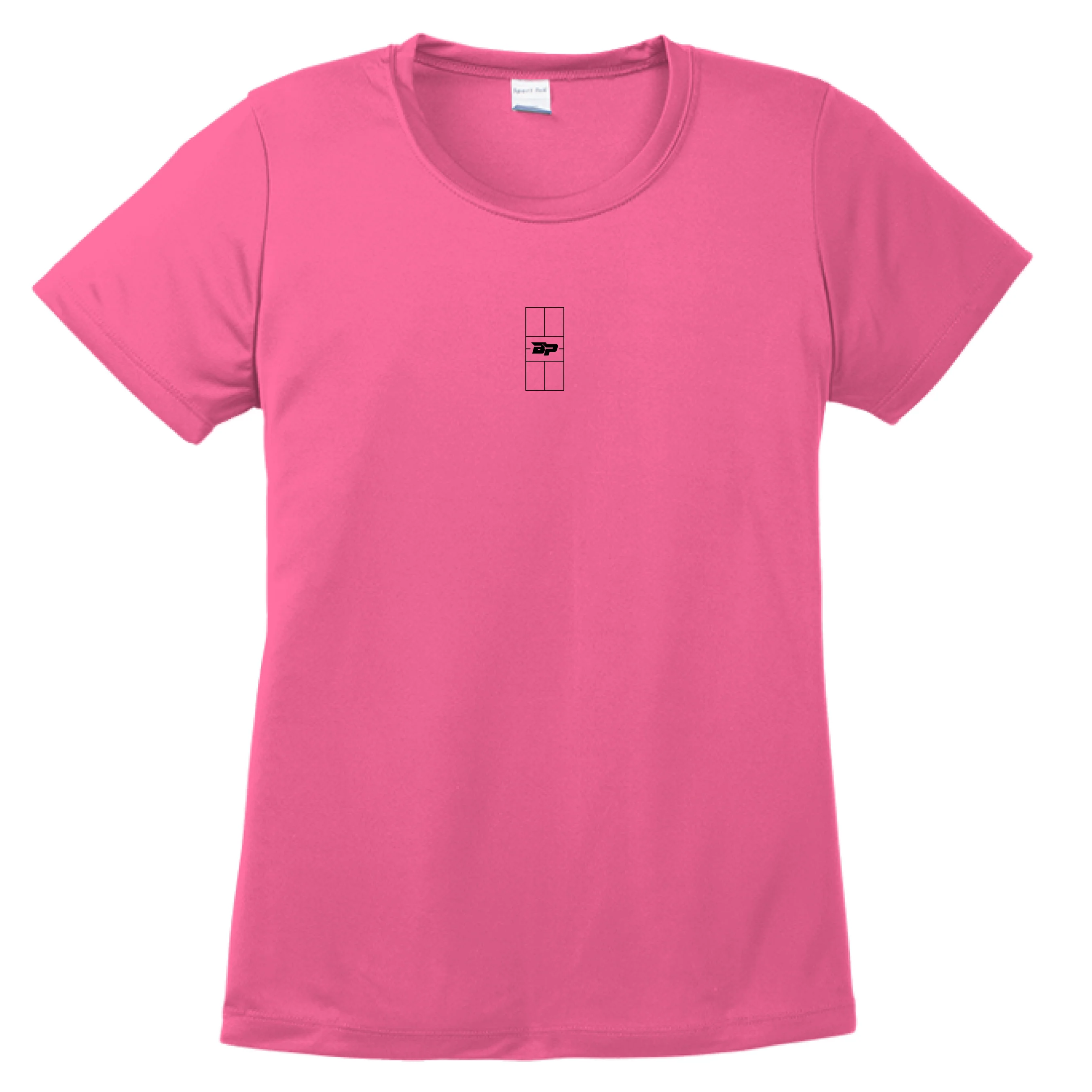 Women's Performance Tee - Court Drip Black Logo - Image 22