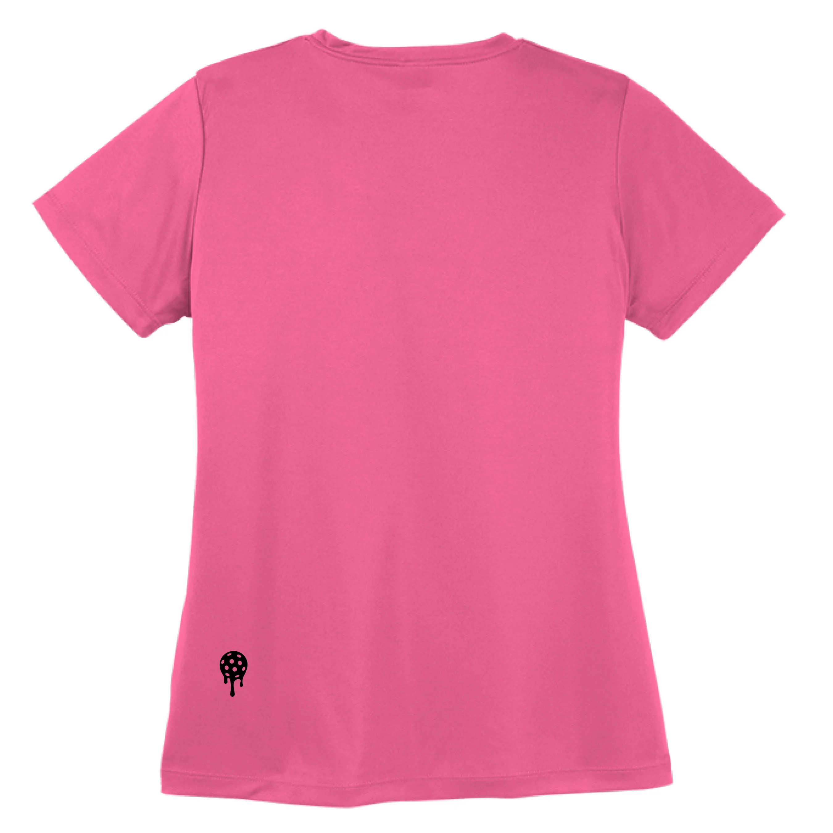Women's Performance Tee - Court Drip Black Logo - Image 23