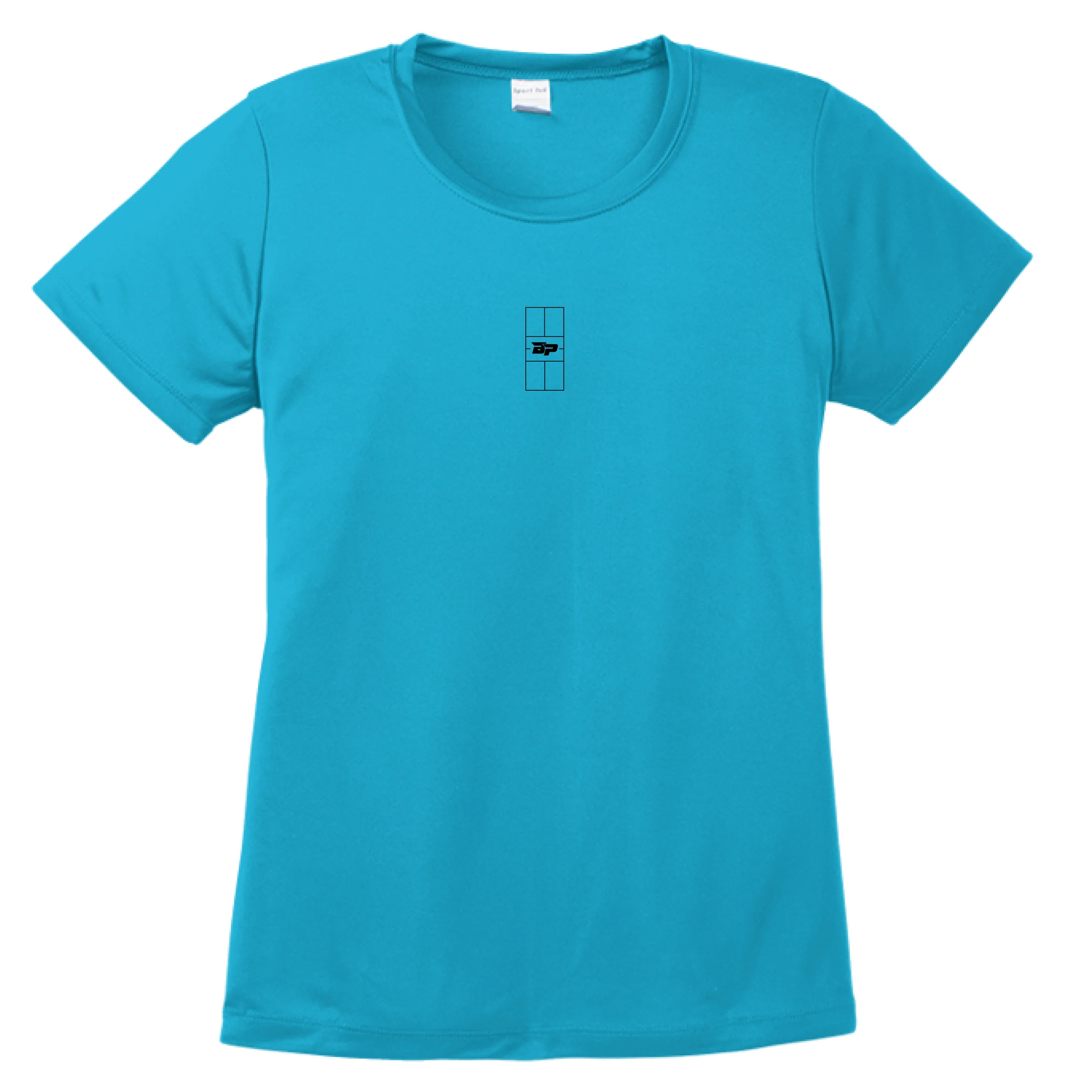Women's Performance Tee - Court Drip Black Logo - Image 31