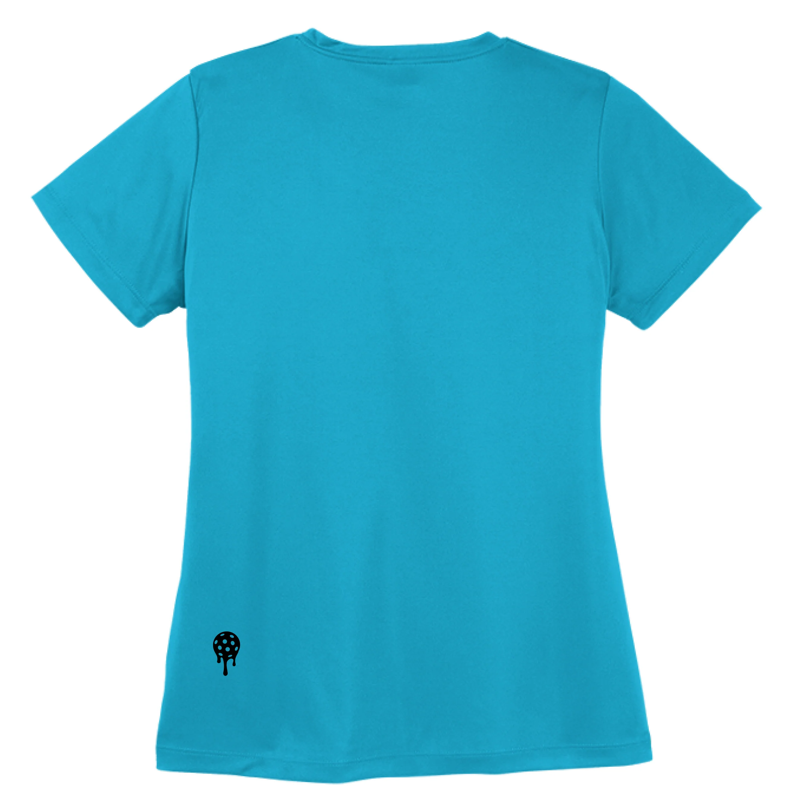Women's Performance Tee - Court Drip Black Logo - Image 32
