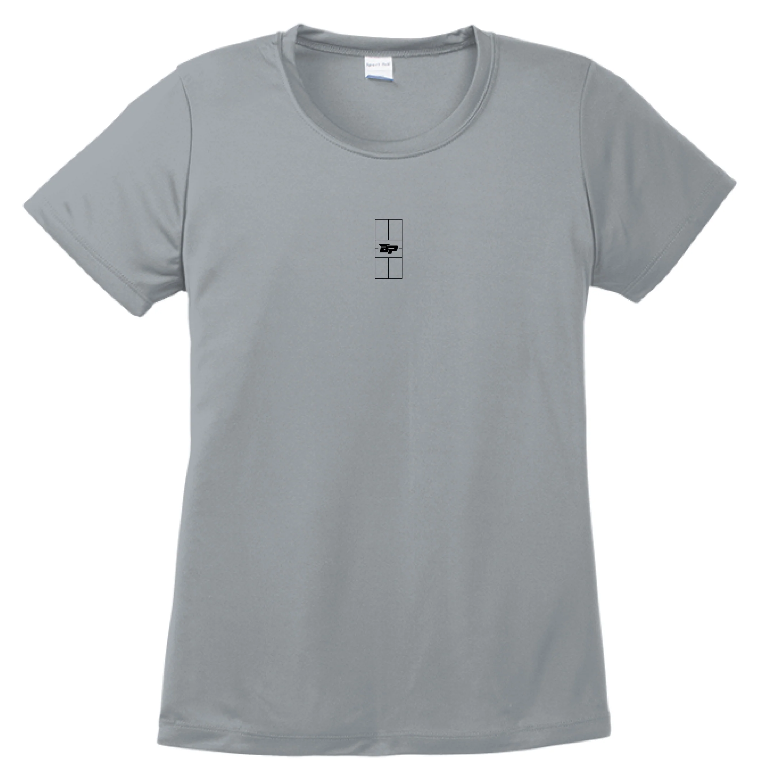 Women's Performance Tee - Court Drip Black Logo - Image 4